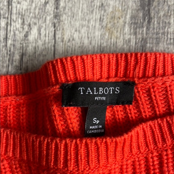 Talbots bright orange Knit sweater - Picture 2 of 8